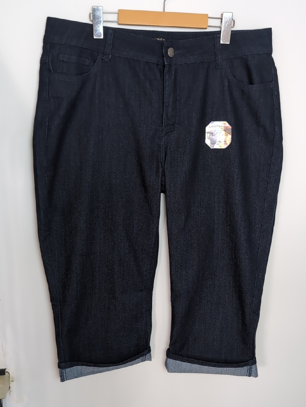 RIDERS BY LEE | Women's Dark Indigo Slender Stretch w/ Glitz Jean Capri's
